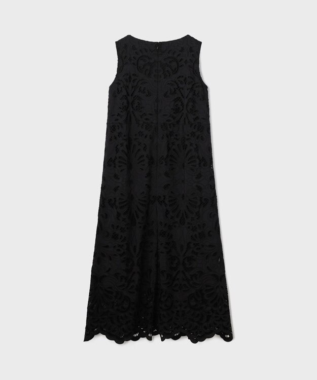 GRACE CONTINENTAL フラワーカットワークワンピース ブラック