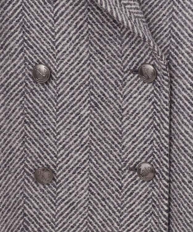 GRACE CONTINENTAL ヘリンボーンピーコート グレー