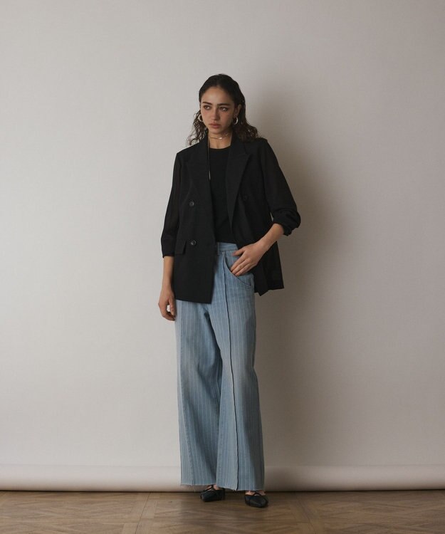 GRACE CONTINENTAL シアーテーラードジャケット ブラック