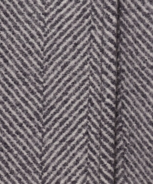 GRACE CONTINENTAL ヘリンボーンピーコート グレー