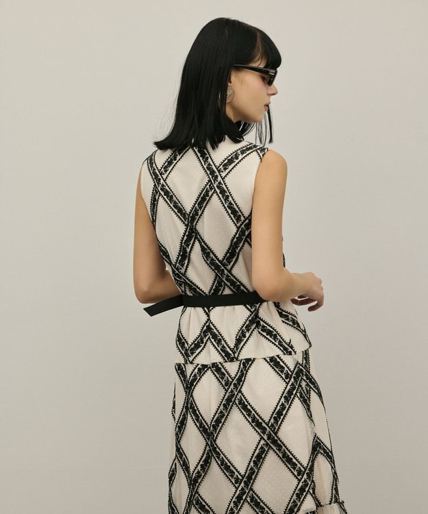 GRACE CONTINENTAL チュールレースワンピース ベージュ