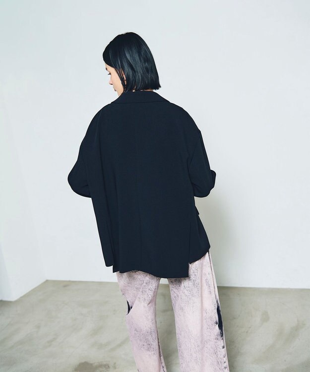 GRACE CONTINENTAL トリアセオーバーサイズジャケット ブラック