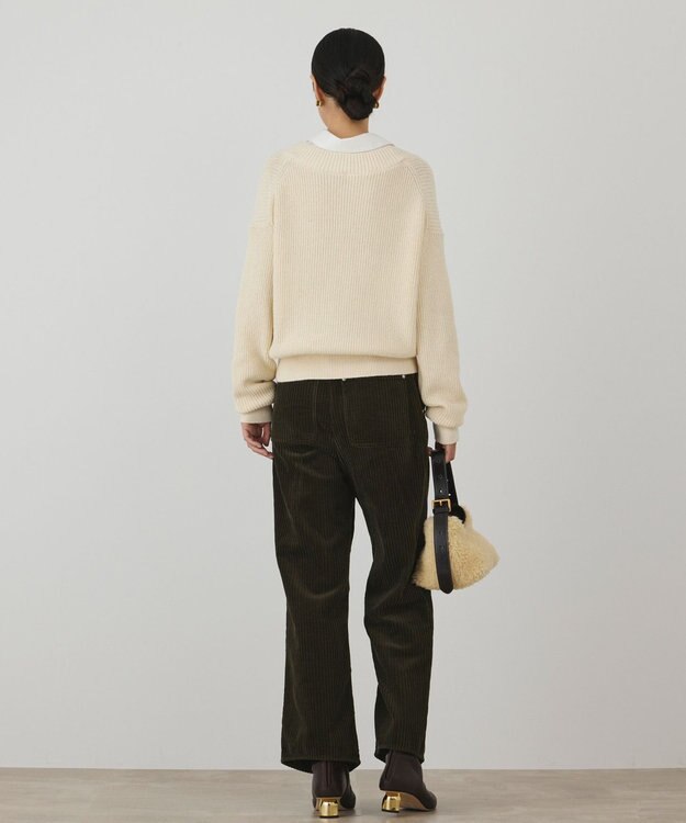 GRACE CONTINENTAL シャツカラーニットトップ キナリ