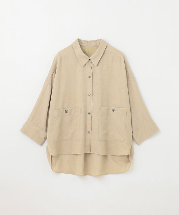 GRACE CONTINENTAL コクーンシルエットシャツ ベージュ