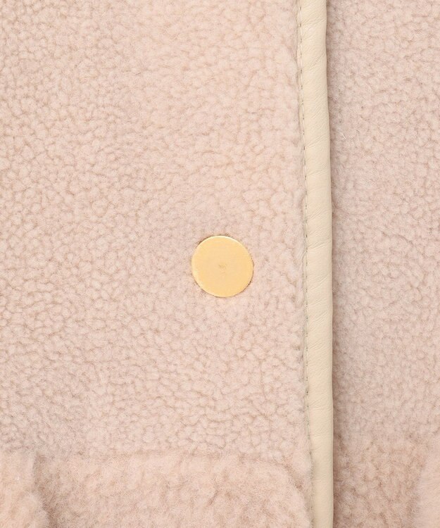 GRACE CONTINENTAL ノーカラーボアムートンコート ベージュ