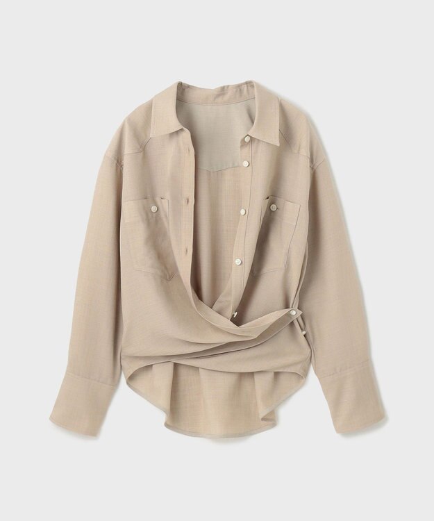 GRACE CONTINENTAL シアー2wayウエスタンシャツ ベージュ