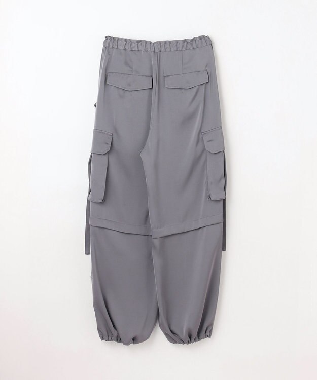 GRACE CONTINENTAL サテンカーゴパンツ グレー