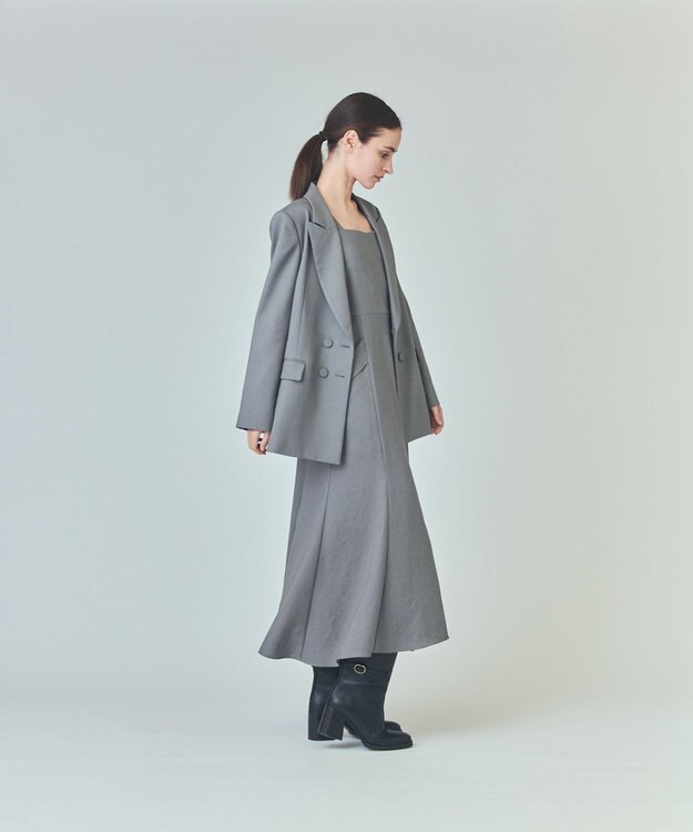 GRACE CONTINENTAL サイドベンツジャケット グレー