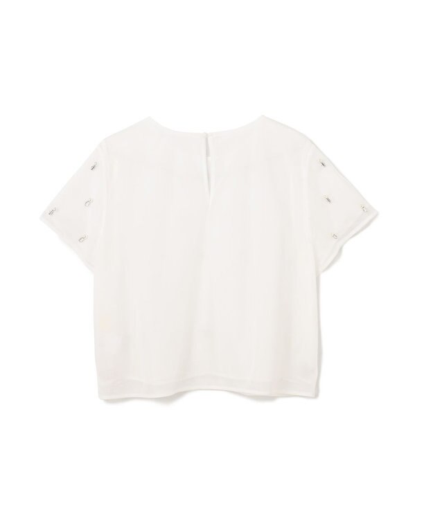 GRACE CONTINENTAL ビジューチュールトップ ホワイト