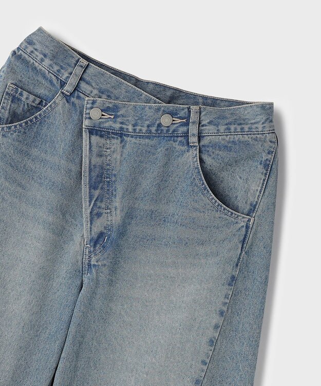 GRACE CONTINENTAL ラップ2wayデニムパンツ ブルー