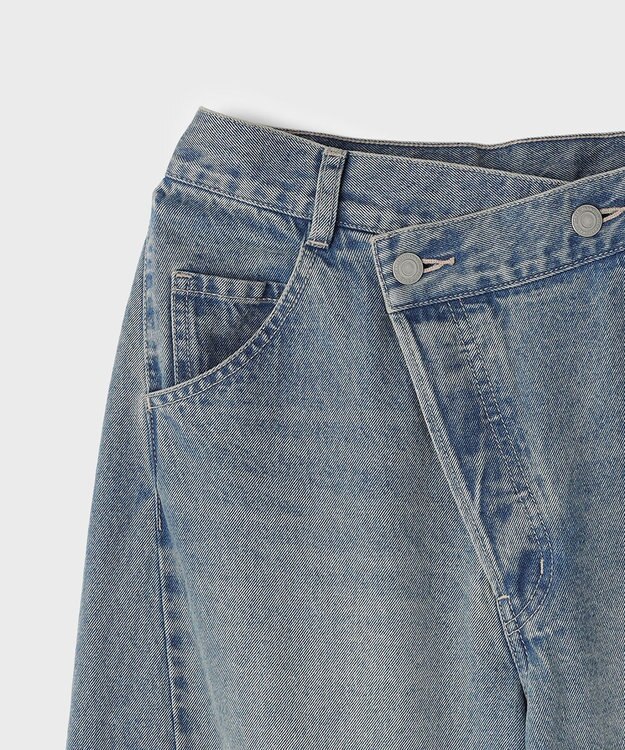 GRACE CONTINENTAL ラップ2wayデニムパンツ ブルー