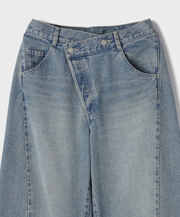 GRACE CONTINENTAL ラップ2wayデニムパンツ ブルー