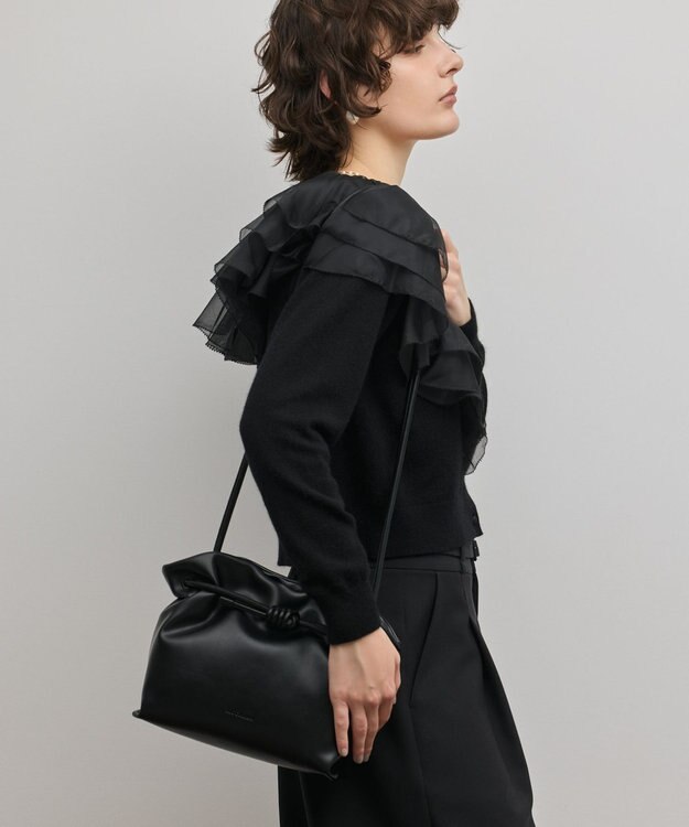 GRACE CONTINENTAL ADD CULUMN LONG SHLD BAG ブラック