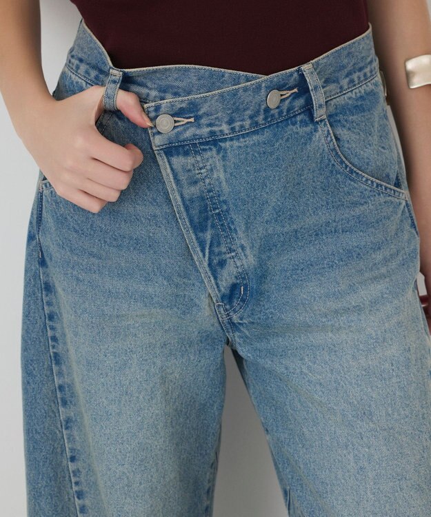 GRACE CONTINENTAL ラップ2wayデニムパンツ ブルー