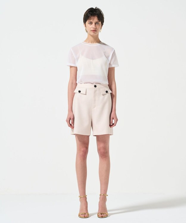 GRACE CONTINENTAL シアークルーカットトップ ホワイト