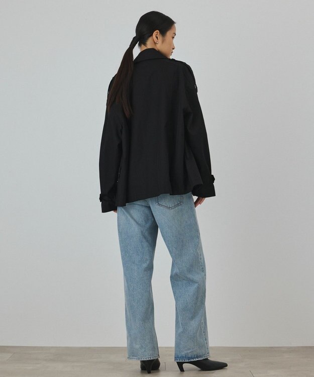 GRACE CONTINENTAL オーバーショートトレンチ ブラック