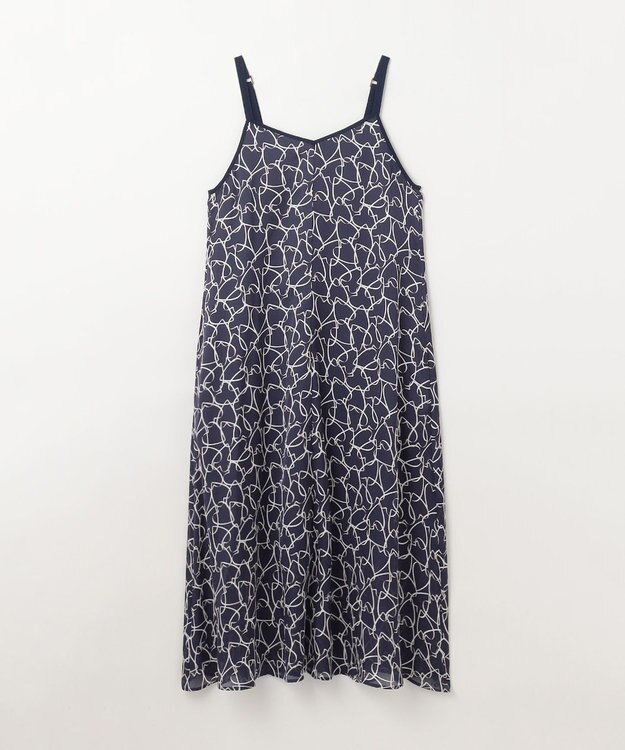 GRACE CONTINENTAL ラインハートキャミワンピース ネイビー