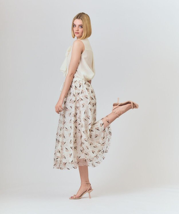 GRACE CONTINENTAL マリンembフレアスカート キナリ