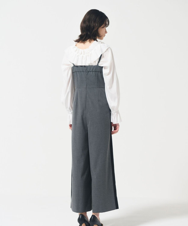 GRACE CONTINENTAL サイドラインサロペ グレー