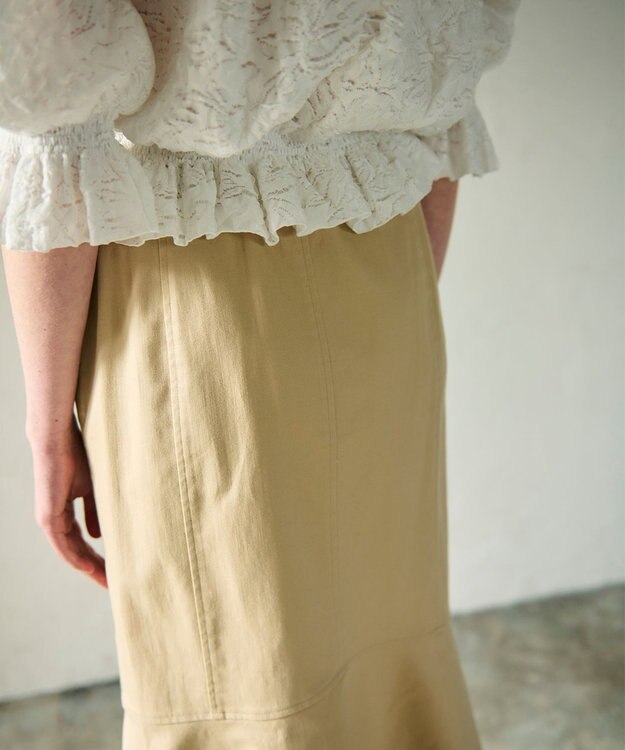 GRACE CONTINENTAL ミディマーメイドスカート ベージュ
