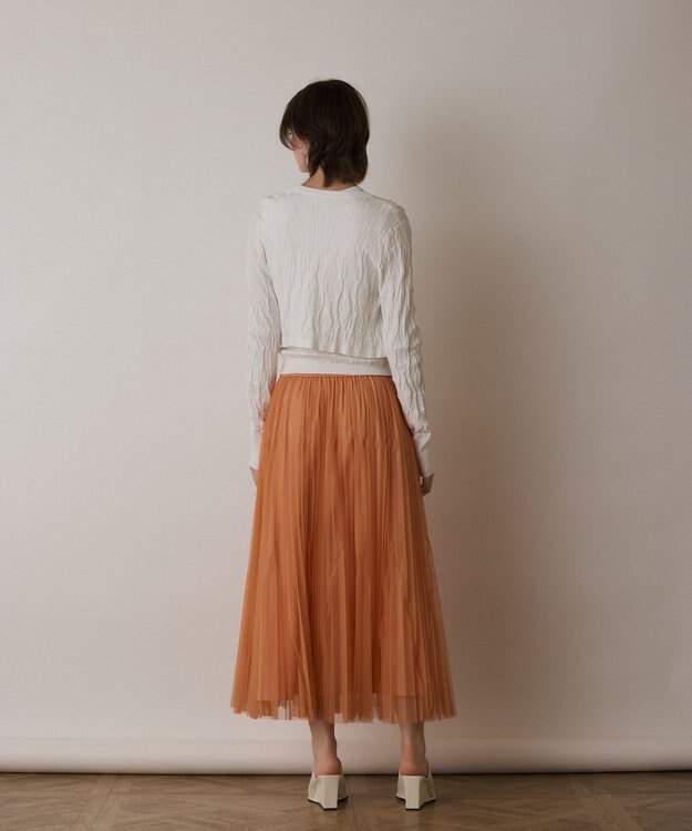 GRACE CONTINENTAL モノグラムニットカーディガン ホワイト