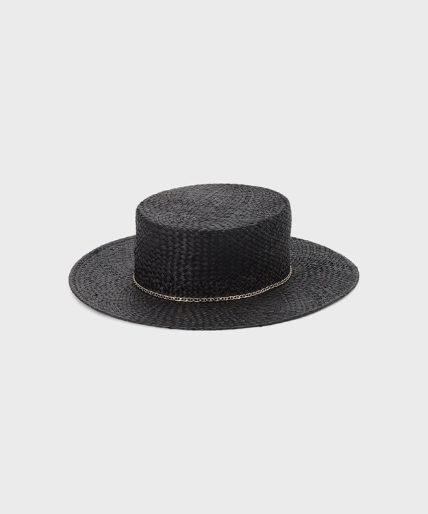 GRACE CONTINENTAL Ferrucio Vecchi チェーンハット ブラック