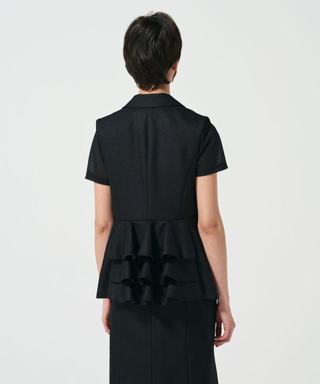 GRACE CONTINENTAL バックフリルベスト ブラック