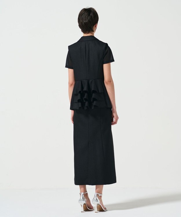 GRACE CONTINENTAL バックフリルベスト ブラック