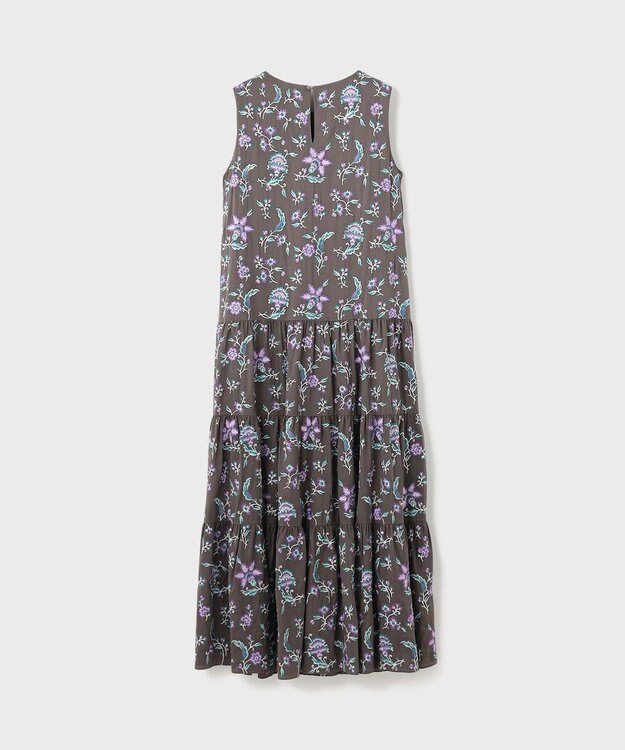 GRACE CONTINENTAL ティアードロングワンピース カーキ