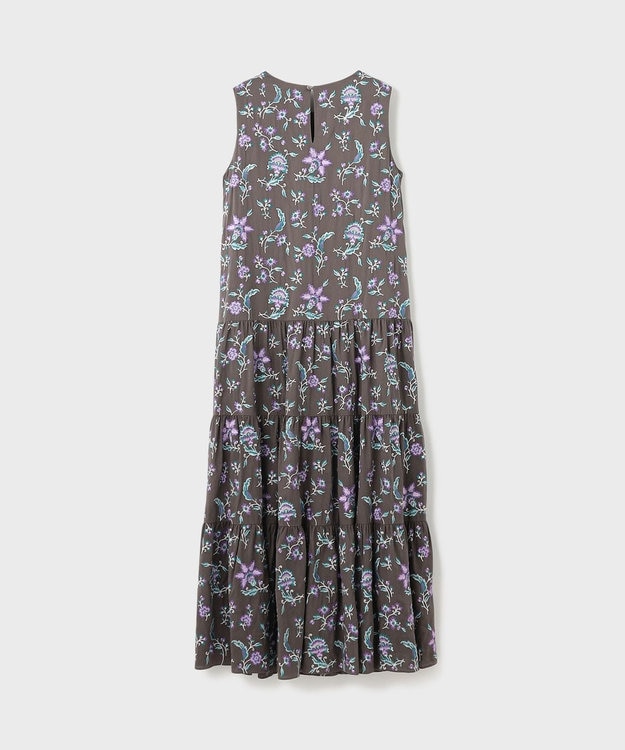 GRACE CONTINENTAL ティアードロングワンピース カーキ