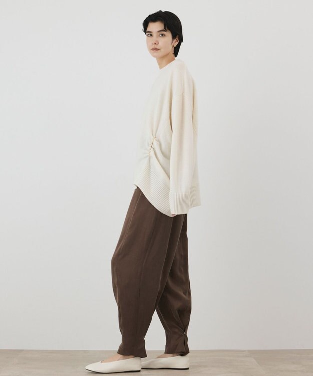 GRACE CONTINENTAL イレヘムブローチニットトップ キナリ