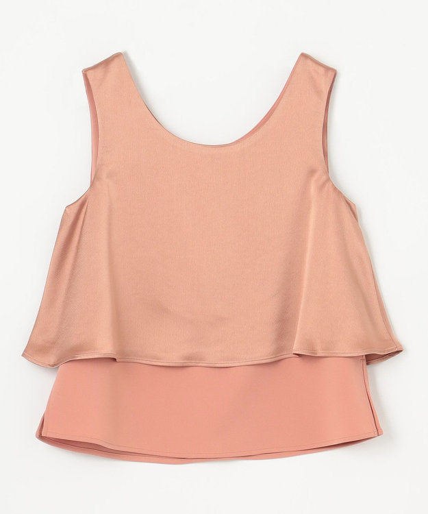 GRACE CONTINENTAL バックコンシャスサテンノースリーブ オレンジ