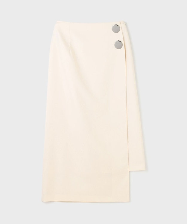 GRACE CONTINENTAL ベージュ タイトスカート 38 リネンタッチタックフレアスカート / GRACE CONTINENTAL | GRACE