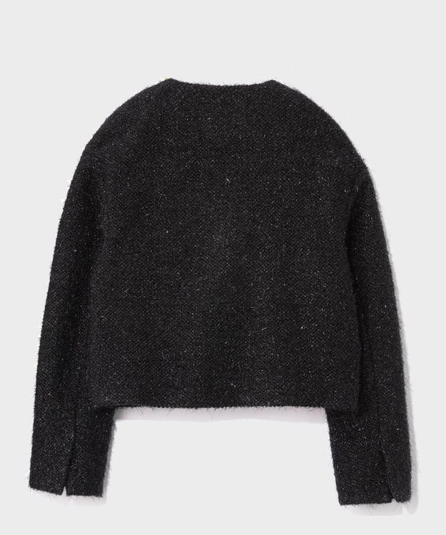 GRACE CONTINENTAL ラメシャイニーコクーンジャケット ブラック