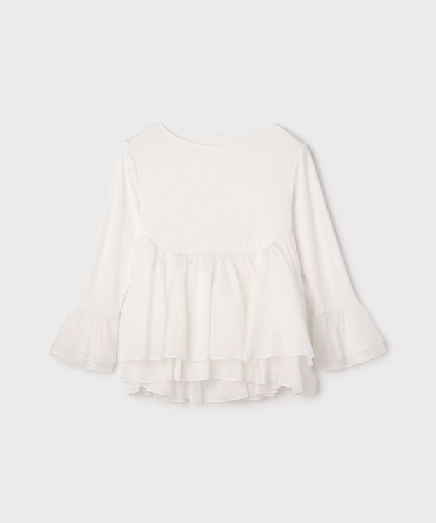 GRACE CONTINENTAL フレアカットトップ ホワイト