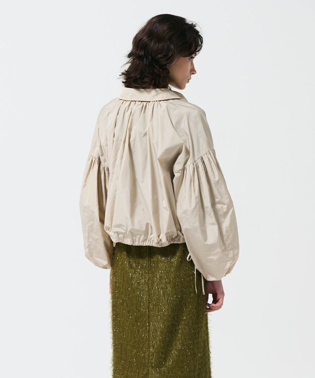 GRACE CONTINENTAL タフタギャザーシャツ キナリ