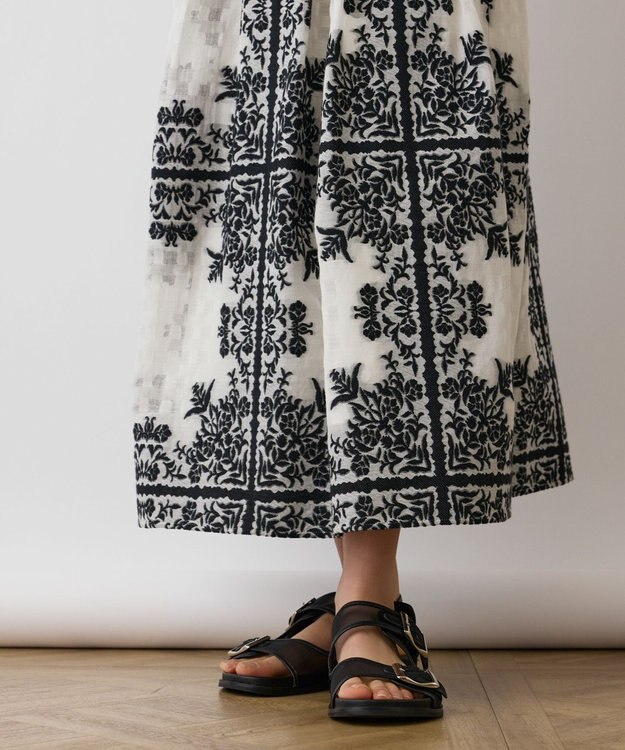 GRACE CONTINENTAL フレームジャガードドレス ブラック