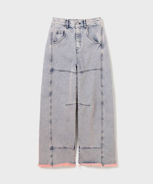 GRACE CONTINENTAL ライン切替デニムパンツ ピンク