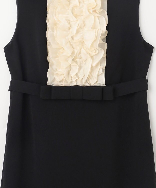 GRACE CONTINENTAL シアーラッフルロングドレス ブラック