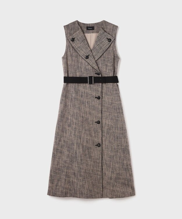 GRACE CONTINENTAL ツイーディジャンパースカート ベージュ