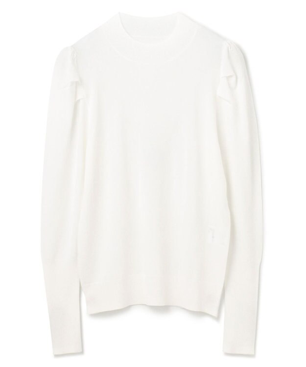 GRACE CONTINENTAL タックスリーブニットトップ ホワイト