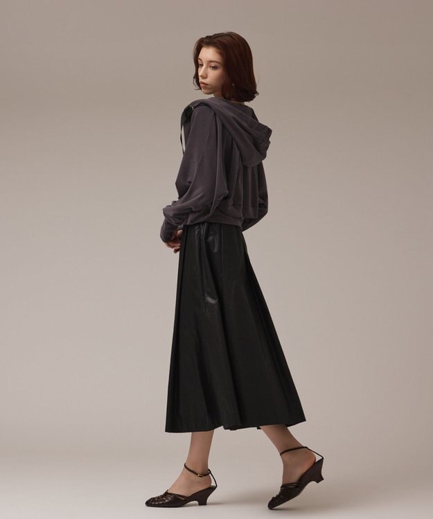 GRACE CONTINENTAL コーティングタックスカート ブラック