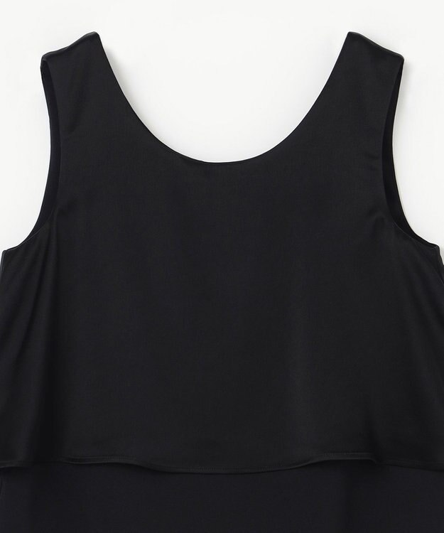 GRACE CONTINENTAL バックコンシャスサテンノースリーブ ブラック