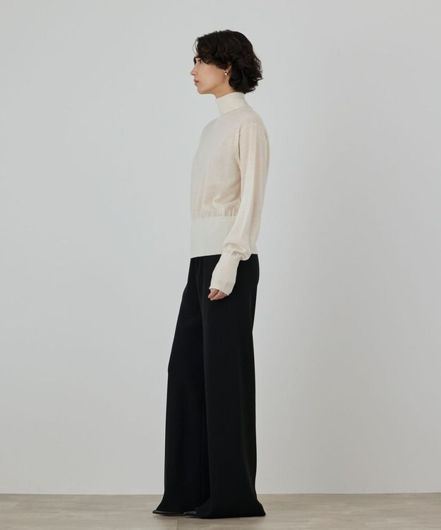 GRACE CONTINENTAL カシミヤ混ニットトップ キナリ