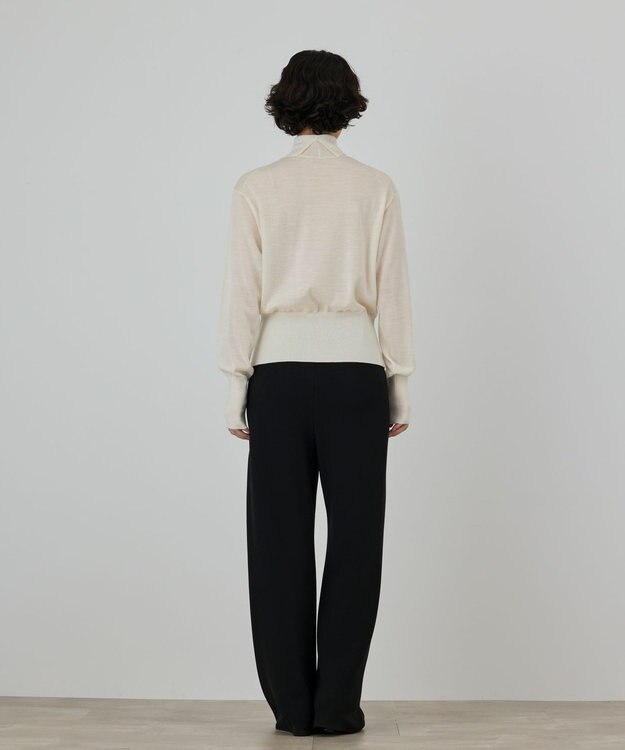GRACE CONTINENTAL カシミヤ混ニットトップ キナリ