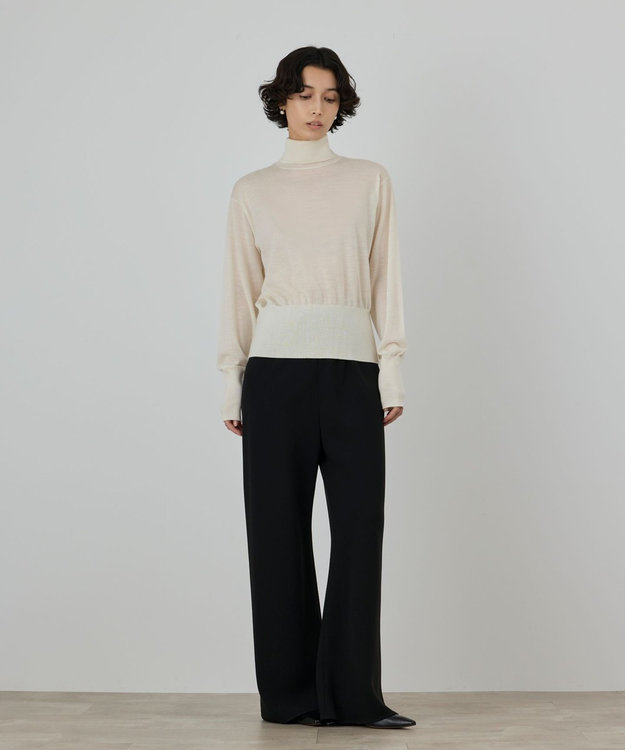 GRACE CONTINENTAL カシミヤ混ニットトップ キナリ