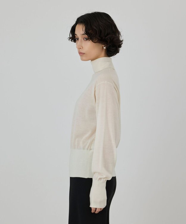 GRACE CONTINENTAL カシミヤ混ニットトップ キナリ