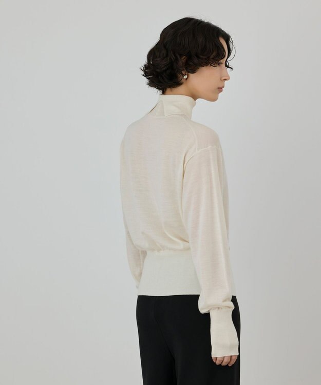 GRACE CONTINENTAL カシミヤ混ニットトップ キナリ