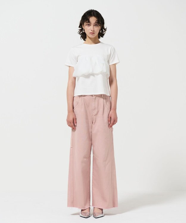 GRACE CONTINENTAL アシメフリルT ホワイト