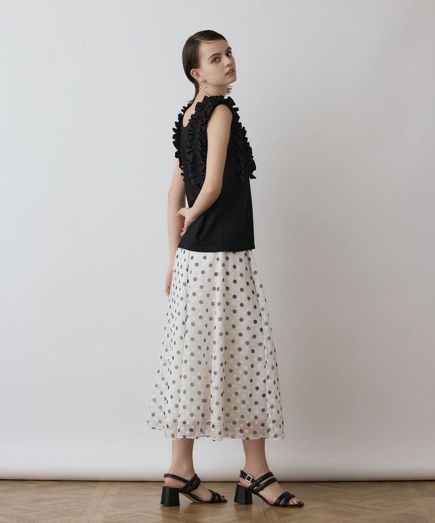 GRACE CONTINENTAL フリルカットトップ ブラック